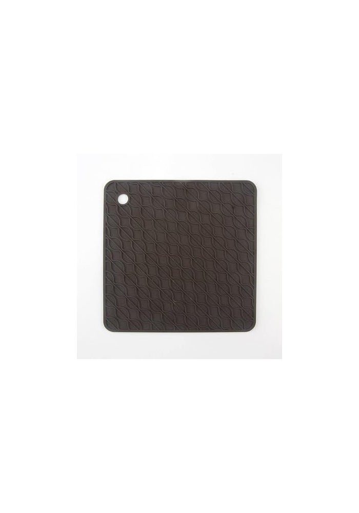 Daiso Silicone Pot Stand and Oven Mitt, Square - Brown